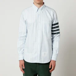 Shirts|Shirts|Dr. Martens Thom Browne 4-Bar Paisley and Striped Silk Shirt - 4/XL