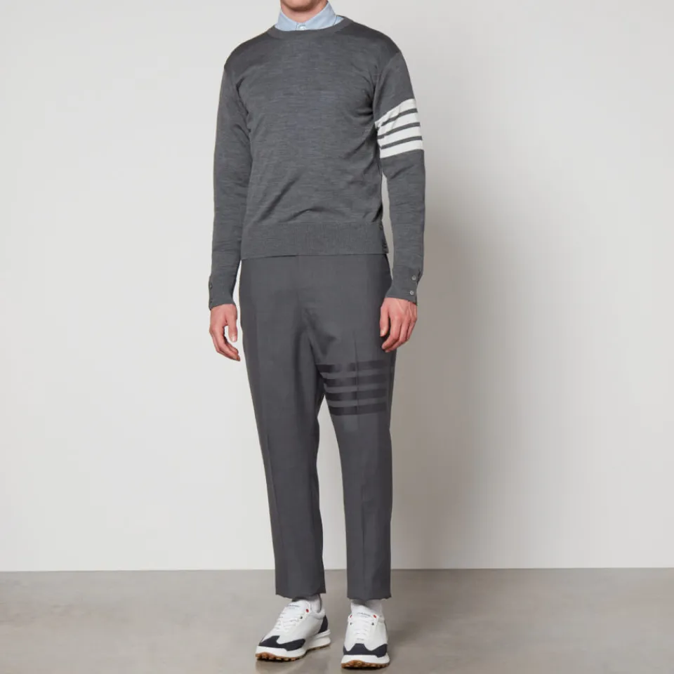 Knitwear|Maison Kitsuné Thom Browne Crewneck Wool Jumper - 1/S
