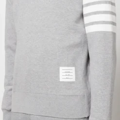 Sweatshirts|Thom Browne Men's 4-Bar Classic Sweatshirt - Light Grey - 1/S