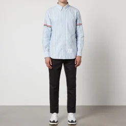 Shirts|Shirts|Thom Browne Straight Fit Striped Oxford Striped Shirt - 3/L