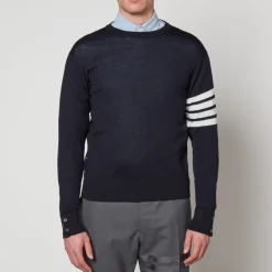 Knitwear|Thom Browne Striped Virgin Wool Jumper - 1/S