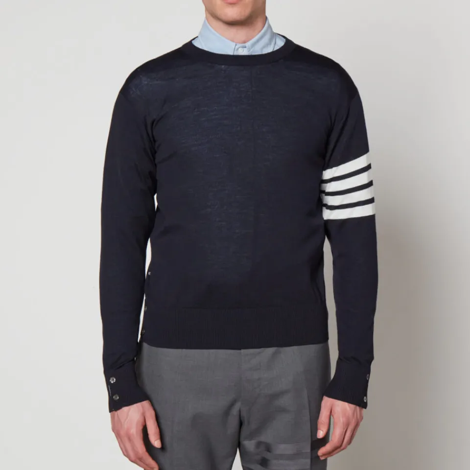 Knitwear|Thom Browne Striped Virgin Wool Jumper - 1/S