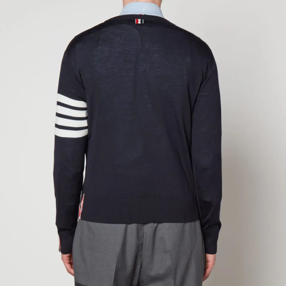 Knitwear|Thom Browne Striped Virgin Wool Jumper - 1/S