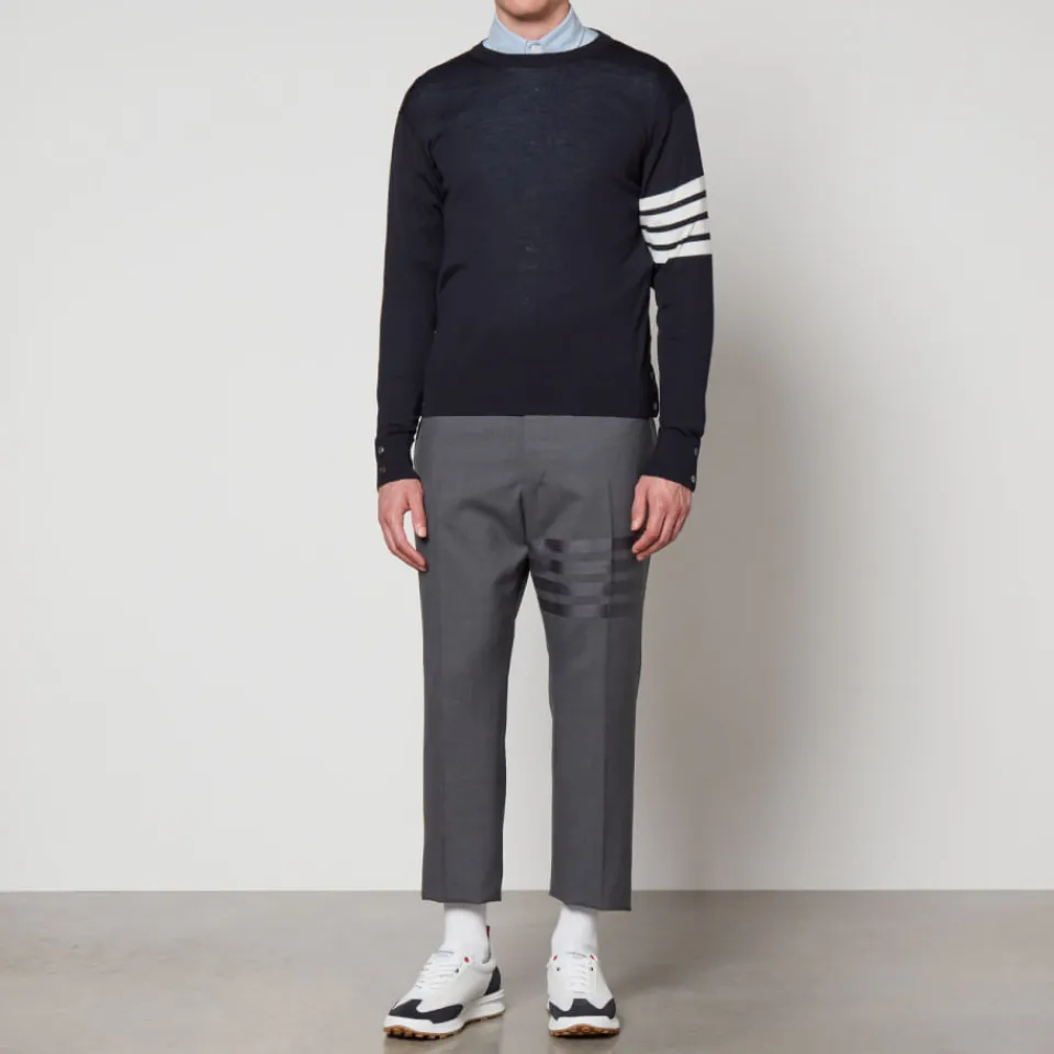 Knitwear|Thom Browne Striped Virgin Wool Jumper - 1/S