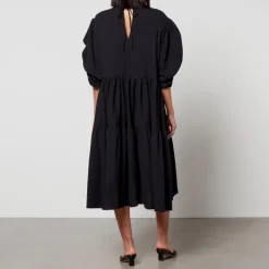 Dresses|Dresses|Toit Volant Ottille Puckered Cotton Midi Dress - XS/S