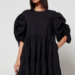 Dresses|Dresses|Toit Volant Ottille Puckered Cotton Midi Dress - XS/S