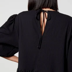Dresses|Dresses|Toit Volant Ottille Puckered Cotton Midi Dress - XS/S
