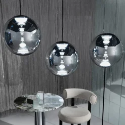 Lighting|Dr. Martens Tom Dixon Globe LED Pendant - Chrome - 25cm
