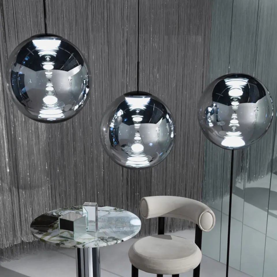Lighting|Dr. Martens Tom Dixon Globe LED Pendant - Chrome - 25cm