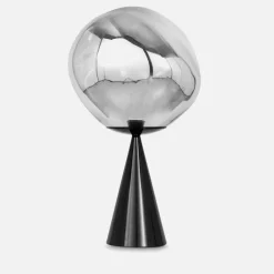 Bedroom|Lighting|Dr. Martens Tom Dixon Melt Cone Fat Table Lamp LED - Silver