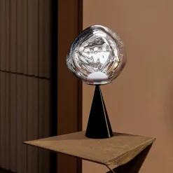 Bedroom|Lighting|Dr. Martens Tom Dixon Melt Cone Fat Table Lamp LED - Silver