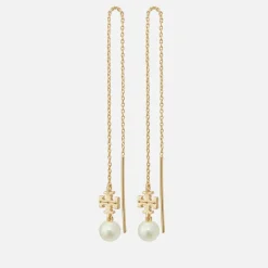 Jewellery|Dr. Martens Tory Burch Kira Pearl Threader 18k Gold-Plated Earrings