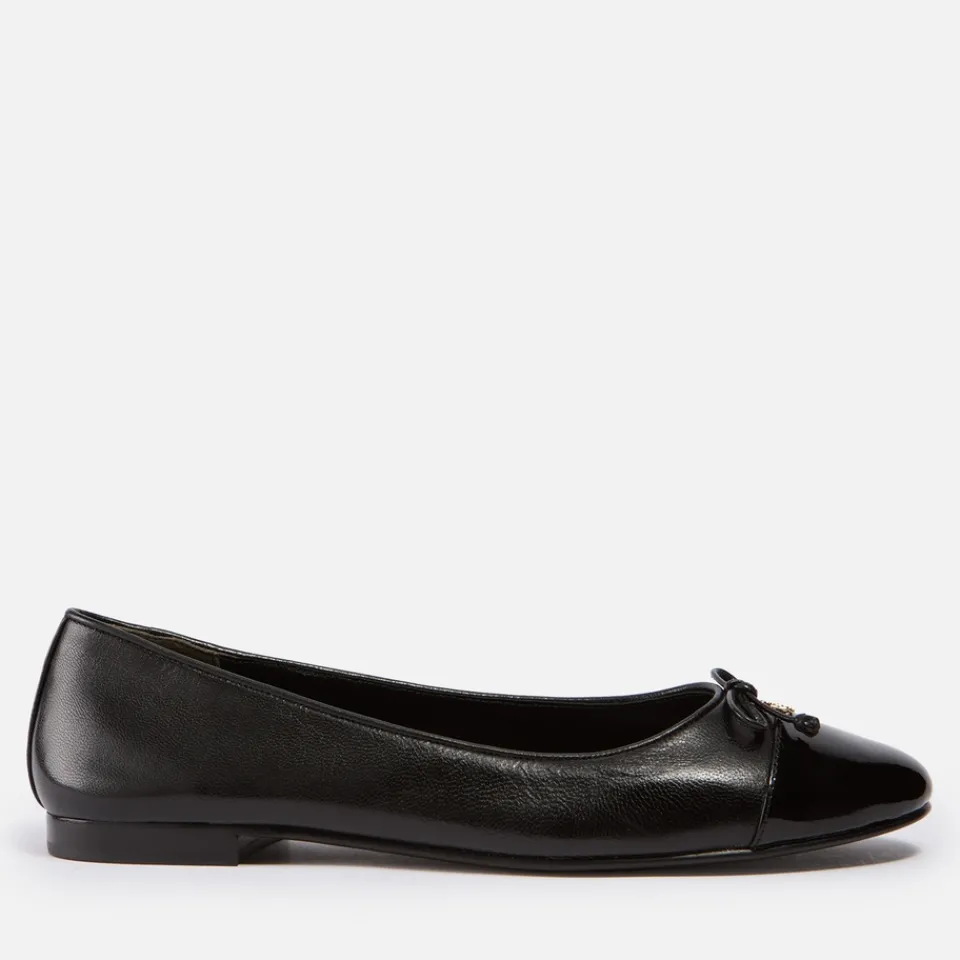 Flats|Tory Burch Women's Cap-Toe Leather Ballet Flats - UK 5.5