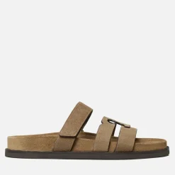 Sandals & Slides|Sandals|Tory Burch Women's Ines Sport T Suede Slide Sandals - UK 5