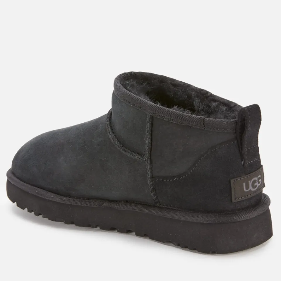 Boots|Coach UGG Women's Classic Ultra Mini Sheepskin Boots - Black - UK 4