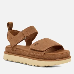 Sandals & Slides|Sandals|UGG Women's Goldenstar Suede Flatform Sandals - UK 3