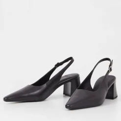 Heels|Dr. Martens Vagabond Women's Altea Leather Heeled Slingback Pumps - UK 3