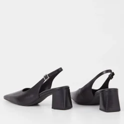 Heels|Dr. Martens Vagabond Women's Altea Leather Heeled Slingback Pumps - UK 3