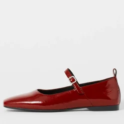 Flats|Ganni Vagabond Women's Delia Patent Leather Mary-Jane Flats - UK 6