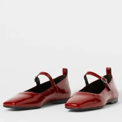 Flats|Ganni Vagabond Women's Delia Patent Leather Mary-Jane Flats - UK 6