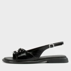 Sandals & Slides|Sandals|Samsøe Samsøe Vagabond Women's Izzy Patent Leather Flat Sandals - UK 8