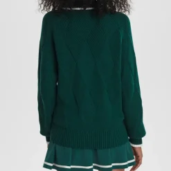 Sportswear|Loungewear|Varley Ray Diamond V-Neck Cotton-Knit Jumper - XS