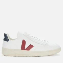 Trainers|Dr. Martens Veja Men's V-12 Leather Trainers - Extra White/Marsala/Nautico - UK 7