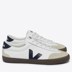 Trainers|Maison Kitsuné Veja Men's Volley Suede-Trimmed Leather Trainers - UK 7