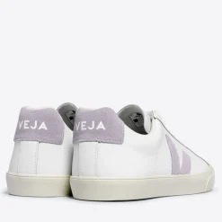 Trainers|Veja Women's Esplar Logo-Appliquéd Leather and Suede Trainers - UK 3