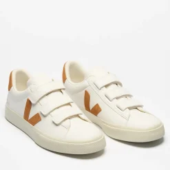 Trainers|Veja Women's Recife Chrome Free Leather Velcro Trainers - UK 3