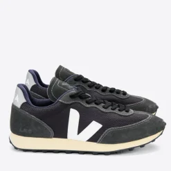 Trainers|Dr. Martens Veja Women's Rio Branco Mesh Running Style Trainers - Black/White/Oxford Grey - UK 3