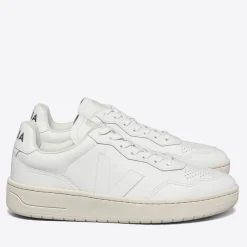 Trainers|Veja Women's V-90 Bastille Leather Trainers - UK 3