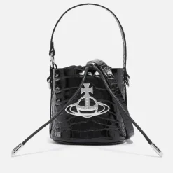 Bags|Dr. Martens Vivienne Westwood Daisy Drawstring Croc-Effect Leather Bag