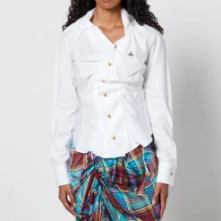 T-Shirts And Tops|Shirts And Blouses|Dr. Martens Vivienne Westwood Drunken Cotton-Poplin Shirt - IT 42/UK 10