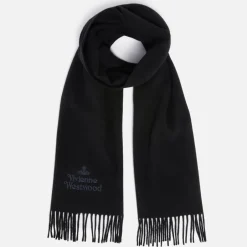 Scarves|Vivienne Westwood Embroidered Logo Wool Scarf