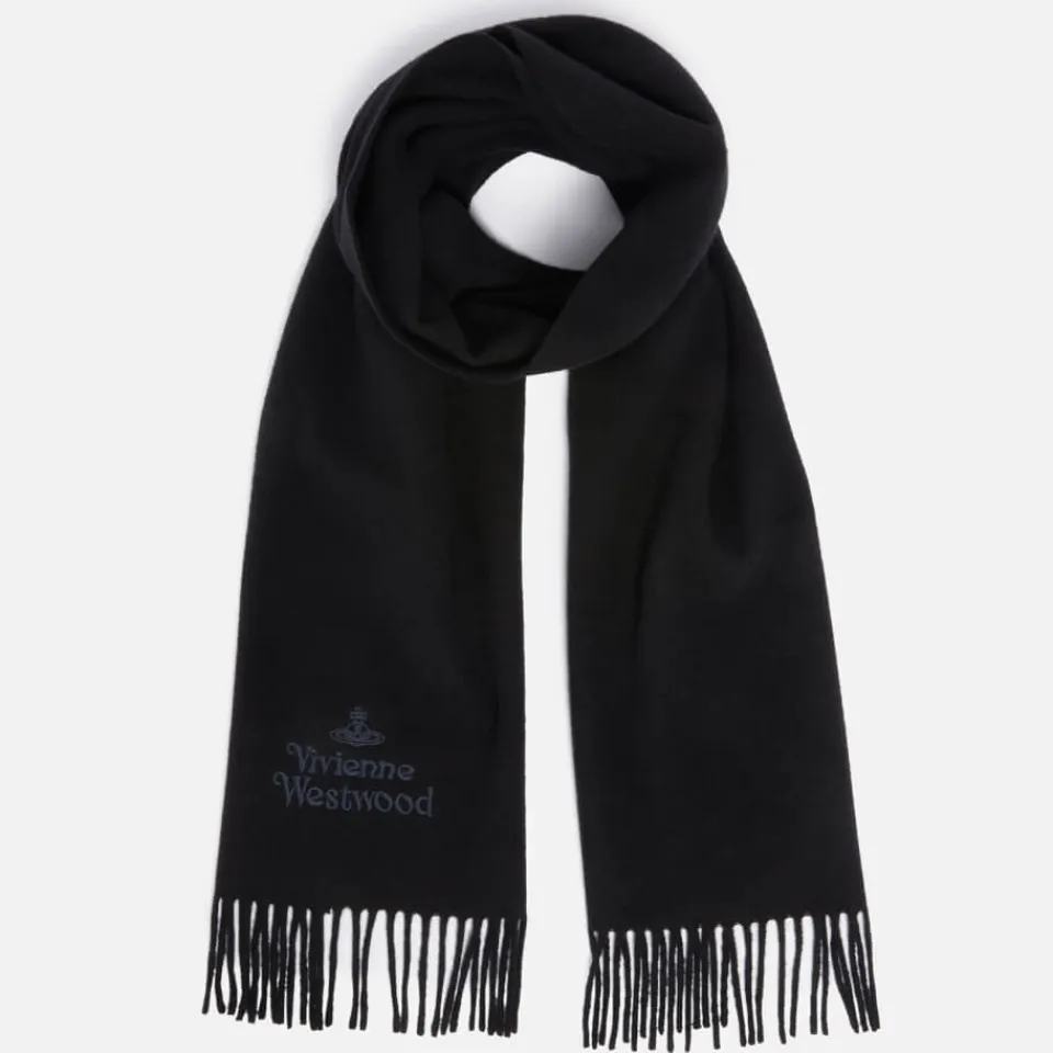 Scarves|Vivienne Westwood Embroidered Logo Wool Scarf