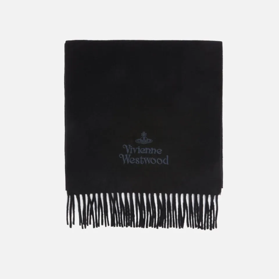 Scarves|Vivienne Westwood Embroidered Logo Wool Scarf