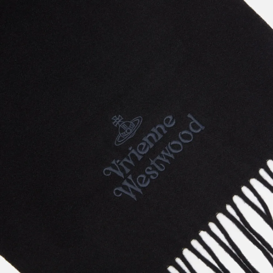 Scarves|Vivienne Westwood Embroidered Logo Wool Scarf