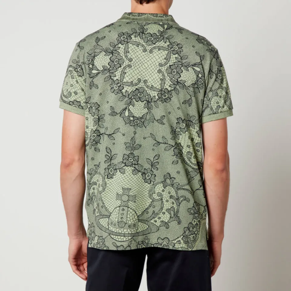Polo Shirts|Dr. Martens Vivienne Westwood Floral-Print Cotton-Piqué Polo Shirt - S