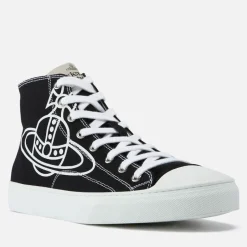 Trainers|Vivienne Westwood Men's Plimsoll Canvas Hi-Top Trainers - Black - UK 8