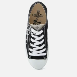 Trainers|Vivienne Westwood Men's Plimsoll Canvas Hi-Top Trainers - Black - UK 8
