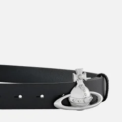 Belts|Dr. Martens Vivienne Westwood Silver-Tone Orb Buckle Leather Belt
