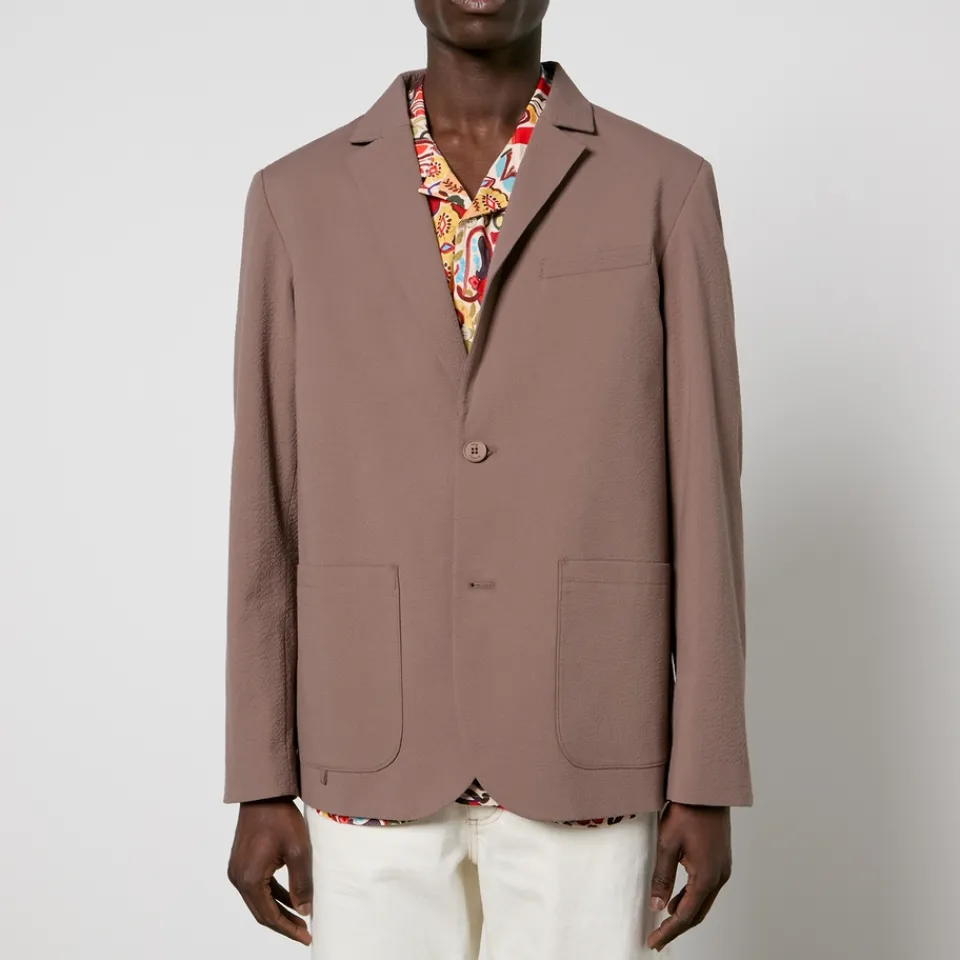 Jackets|Coats|Wax London Fintry Cotton-Blend Seersucker Blazer - EU 44/XL
