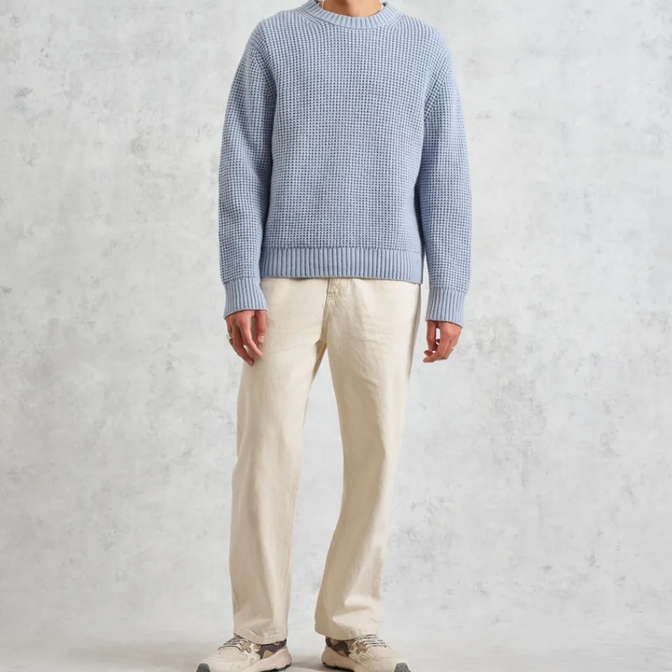 Knitwear|NN.07 Wax London Wilde Crewneck Waffle-Knit Jumper - M