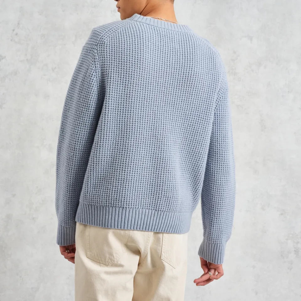 Knitwear|NN.07 Wax London Wilde Crewneck Waffle-Knit Jumper - M