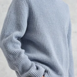 Knitwear|NN.07 Wax London Wilde Crewneck Waffle-Knit Jumper - M