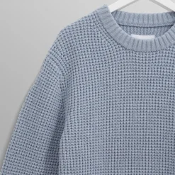 Knitwear|NN.07 Wax London Wilde Crewneck Waffle-Knit Jumper - M