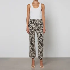 Trousers|Dr. Martens Weekend Max Mara Cadmio Stretch Cotton Trousers - UK 6