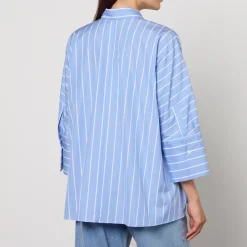 T-Shirts And Tops|Shirts And Blouses|Dr. Martens Weekend Max Mara Hudson Striped Cotton-Poplin Shirt - UK 6