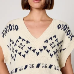 Knitwear|Stine Goya Weekend Max Mara Todi Cotton-Blend Knit Vest - XS